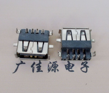三水AF USB母座90度 DIP沉板3.9/4.9 耐高温有卷边