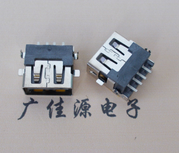 三水 USB母座 贴片沉板3.5/4.9 直口/卷口铜壳/铁壳