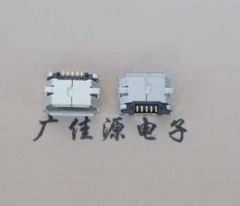三水MICRO USB 5Pin母座 贴板封装接口 卷边镀雾锡