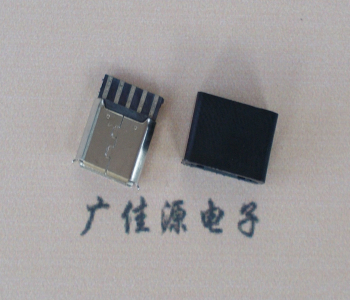 三水麦克-迈克 接口USB5p焊线母座 带胶外套 连接器