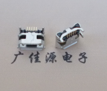 三水Micro USB母座牛角间距7.2x6.6mm加长端子定位柱