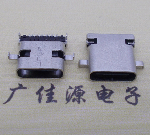 三水卧式type-c24p母座沉板1.1mm前插后贴连接器