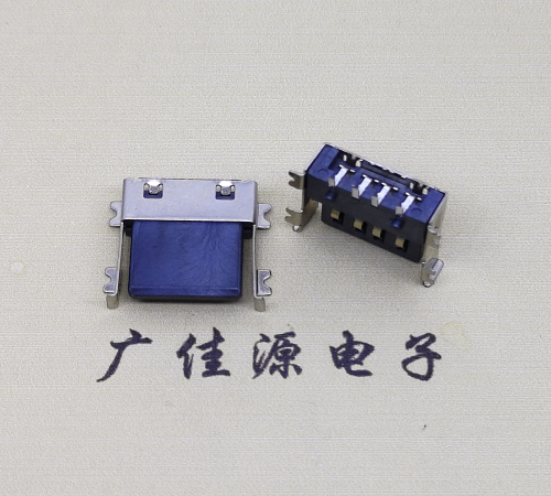 三水薄胶芯母座 USB2.0卧式贴板A母10.0短体尺寸